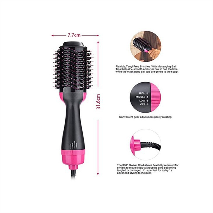 Negative ion hair straightener comb