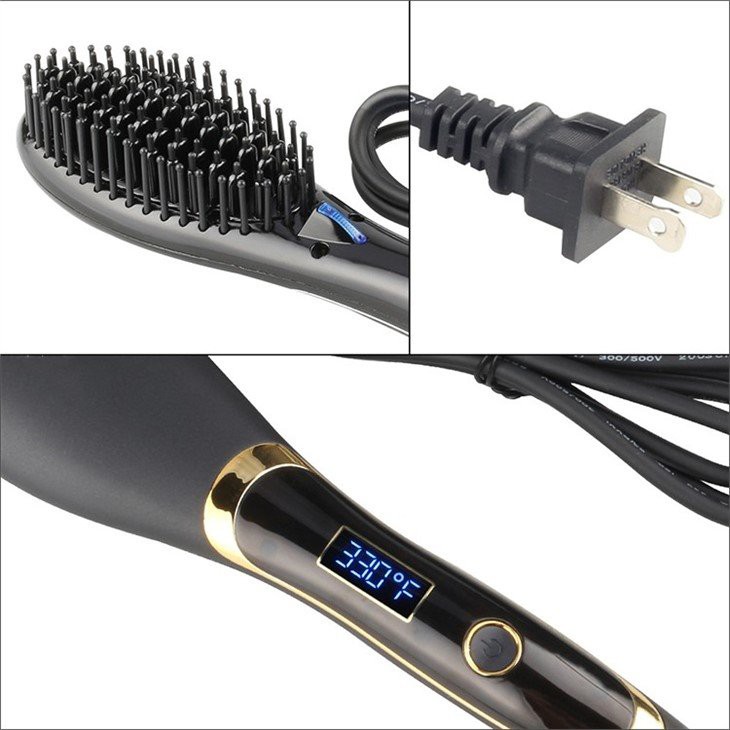 Hot Air Electric Hair Straightener Brush